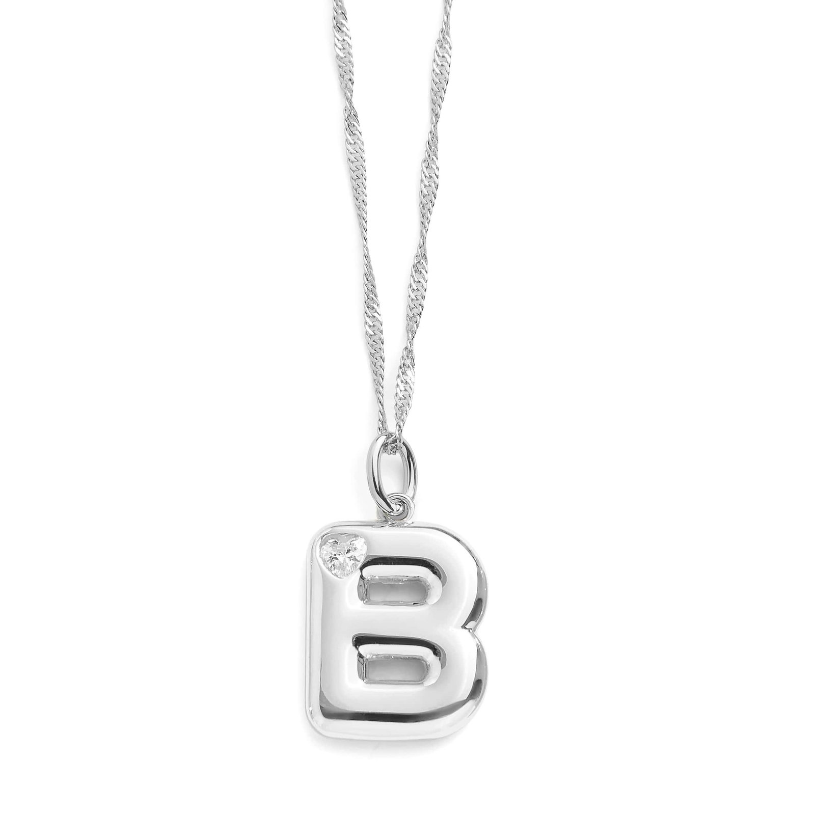 Bubble Letter Initial Necklace - Image 3