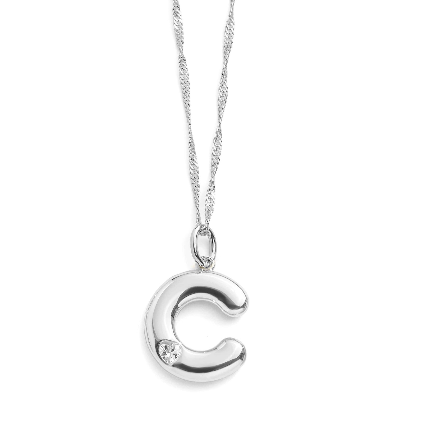 Bubble Letter Initial Necklace - Image 5