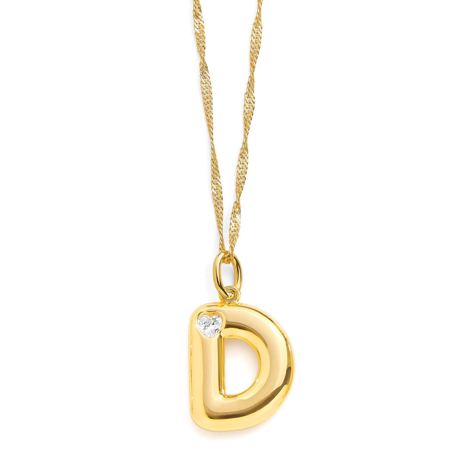 Bubble Letter Initial Necklace - Image 6