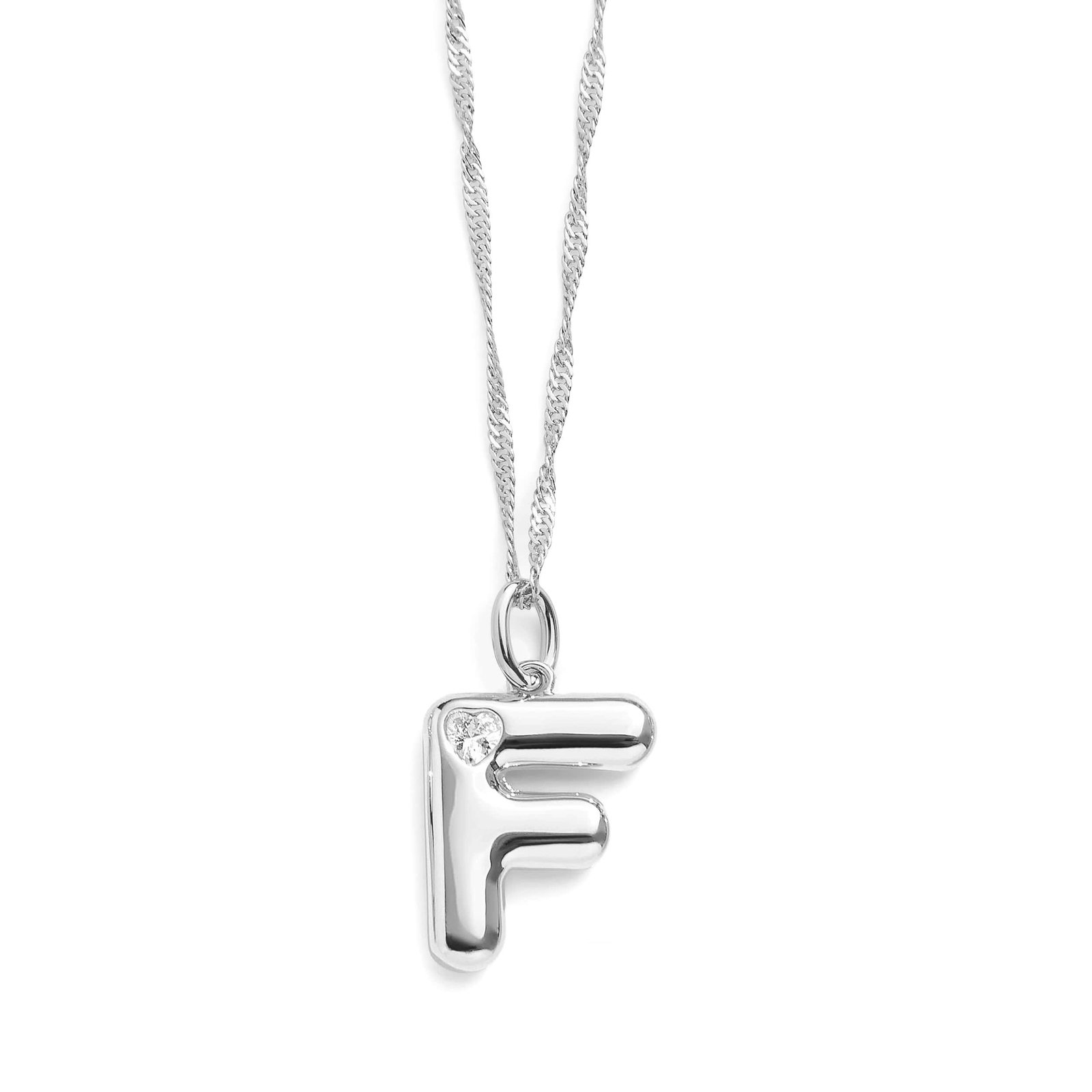 Bubble Letter Initial Necklace - Image 11