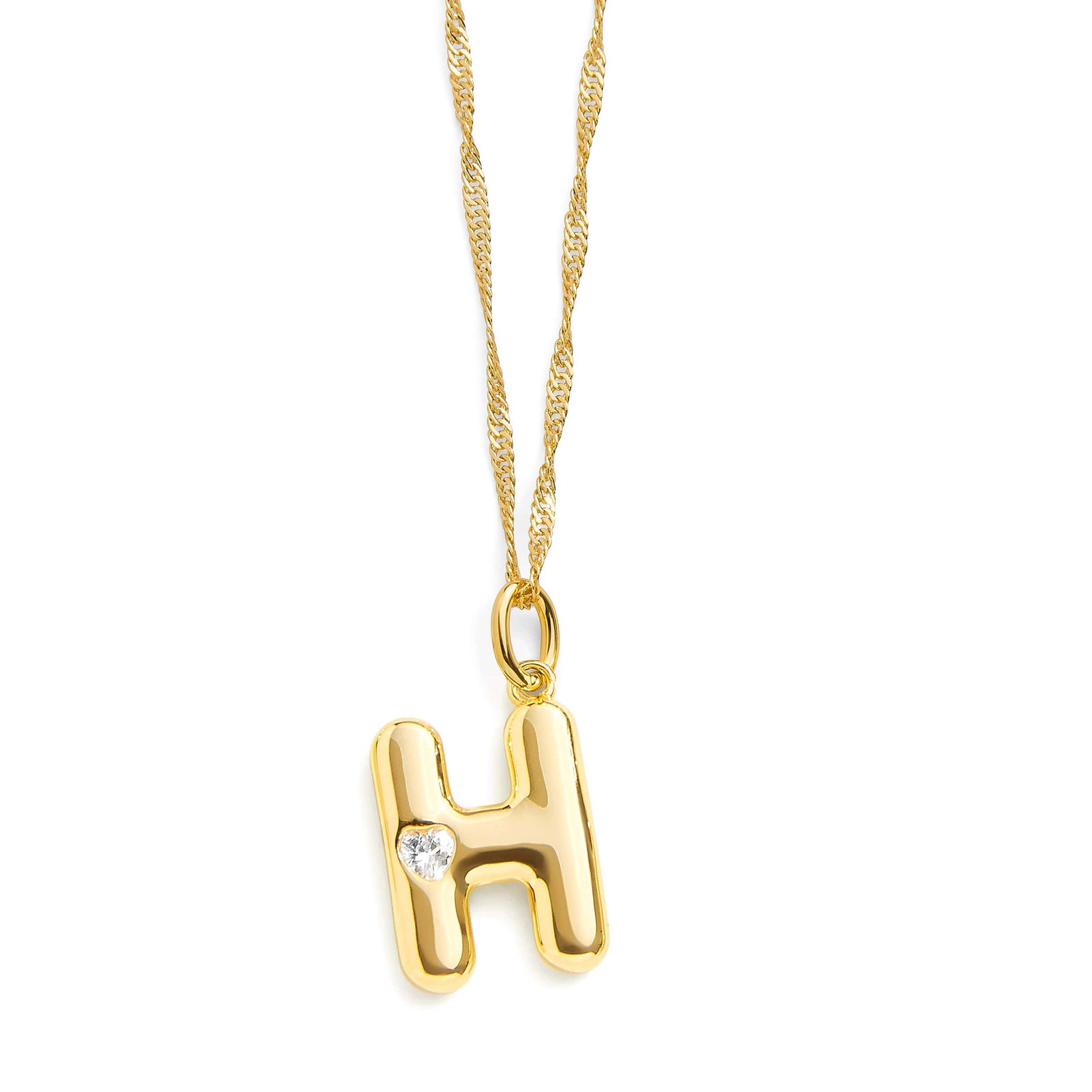 Bubble Letter Initial Necklace - Image 14