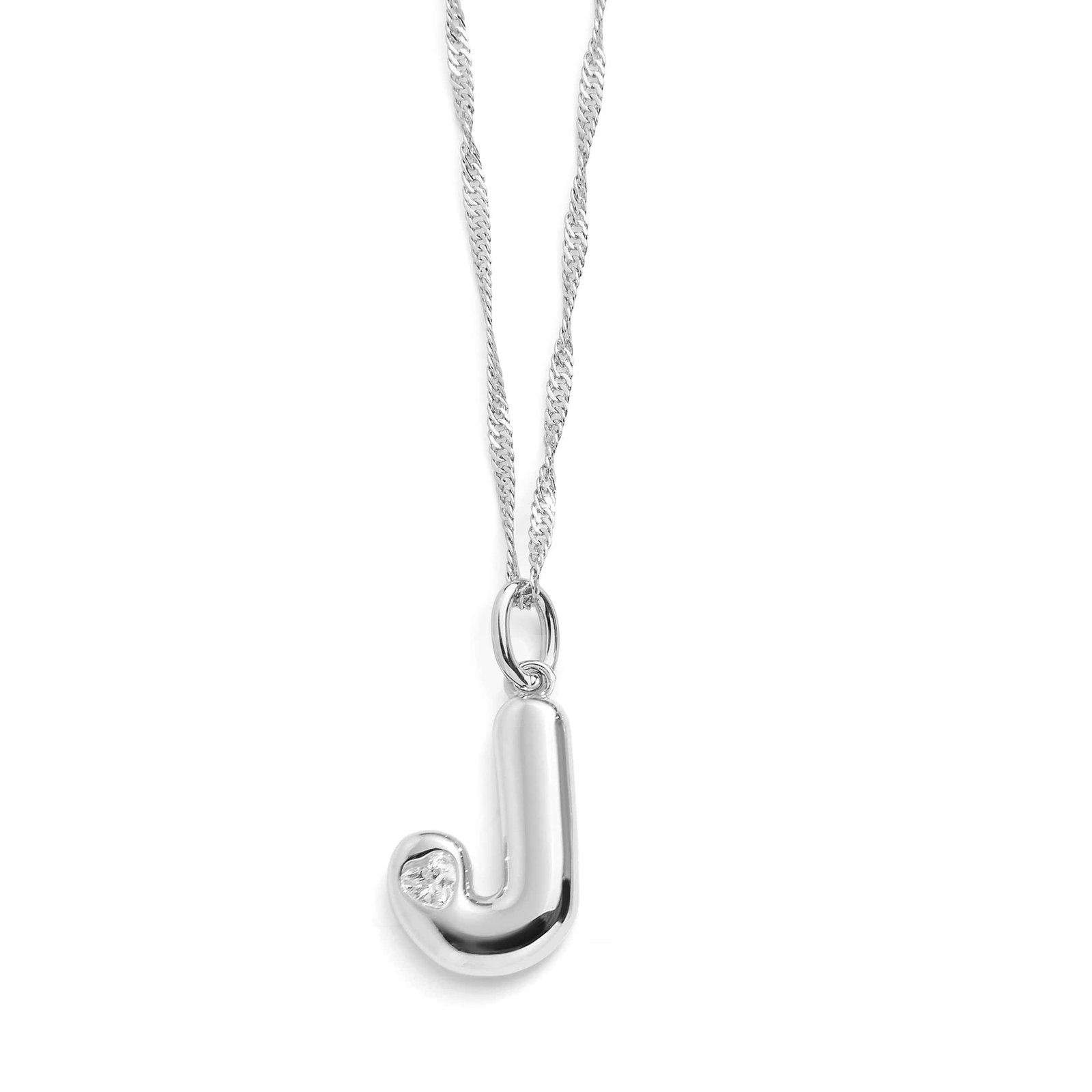 Bubble Letter Initial Necklace - Image 19