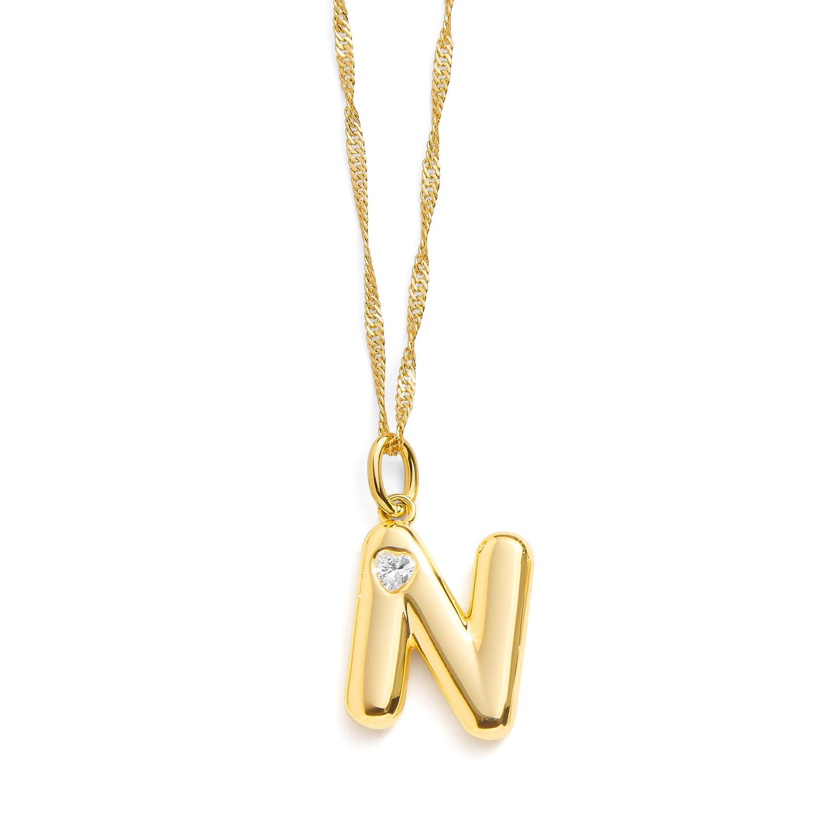 Bubble Letter Initial Necklace - Image 26