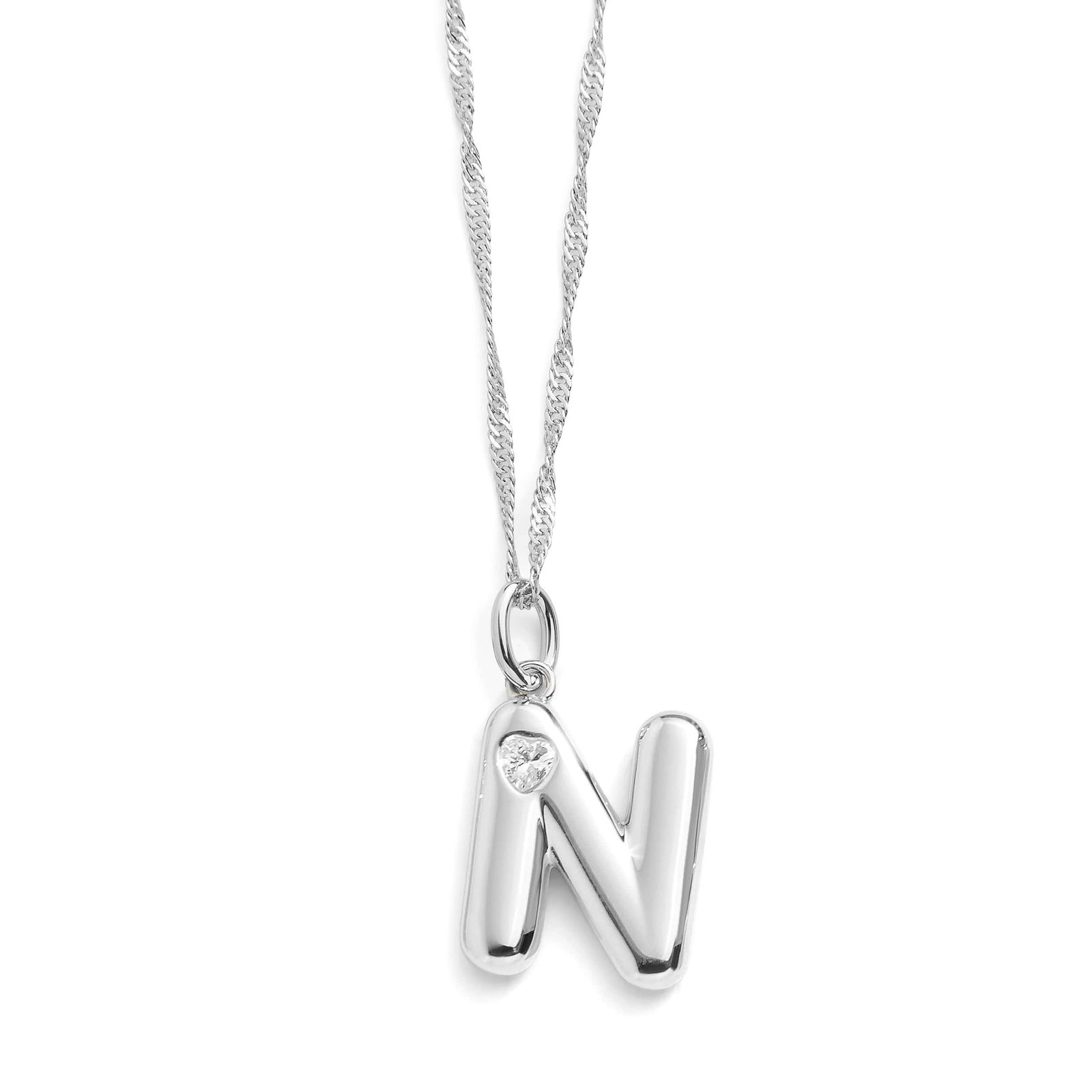 Bubble Letter Initial Necklace - Image 27