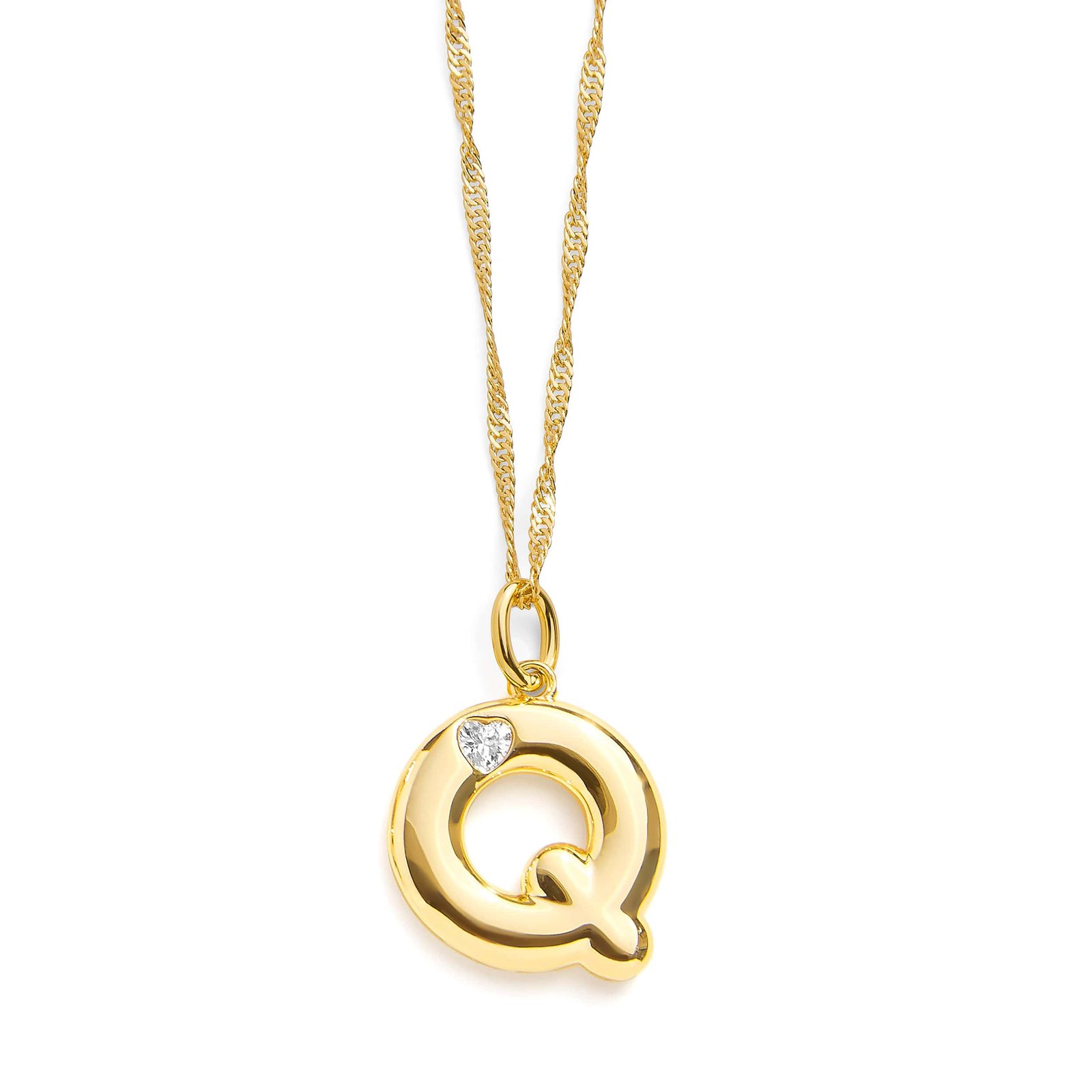 Bubble Letter Initial Necklace - Image 32