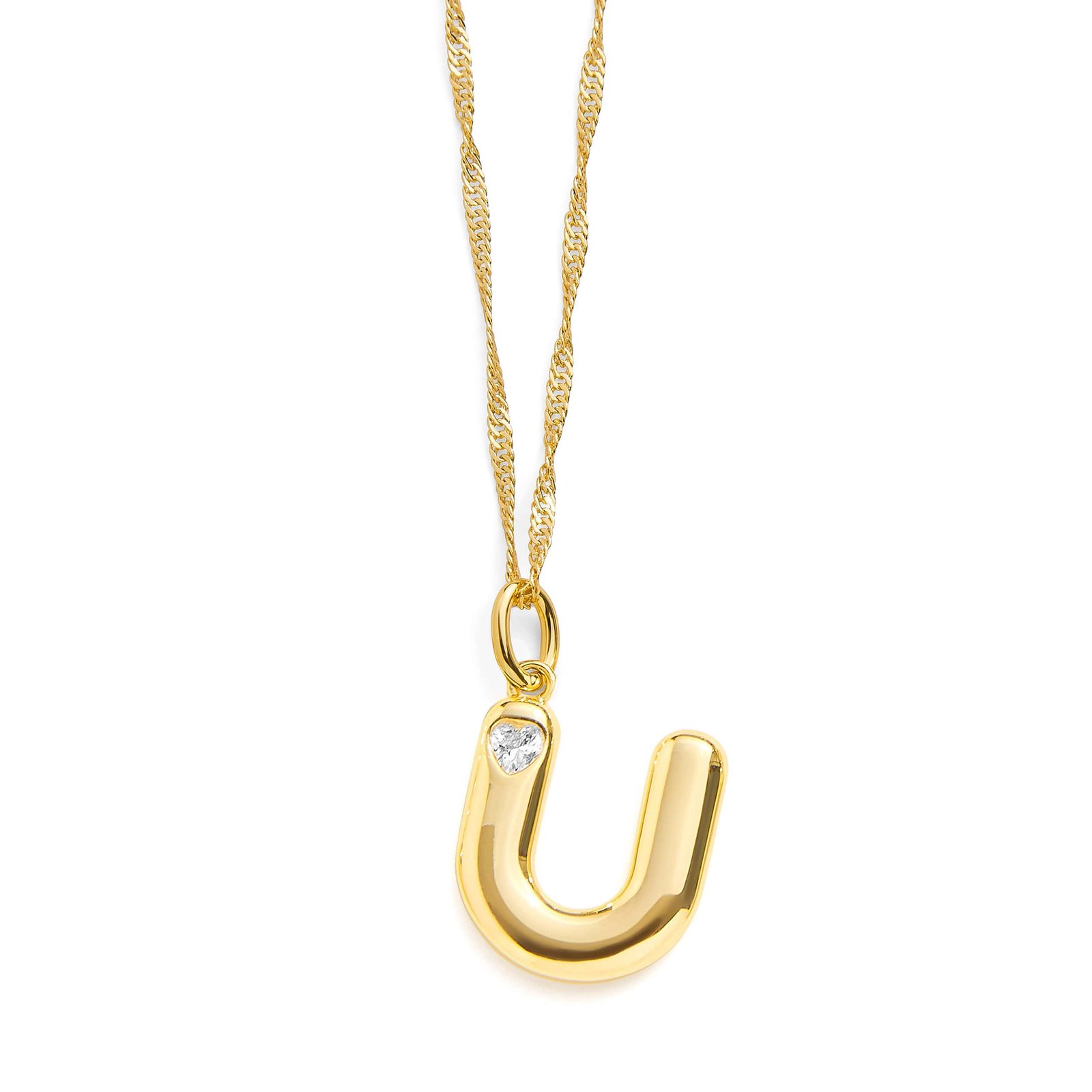 Bubble Letter Initial Necklace - Image 40