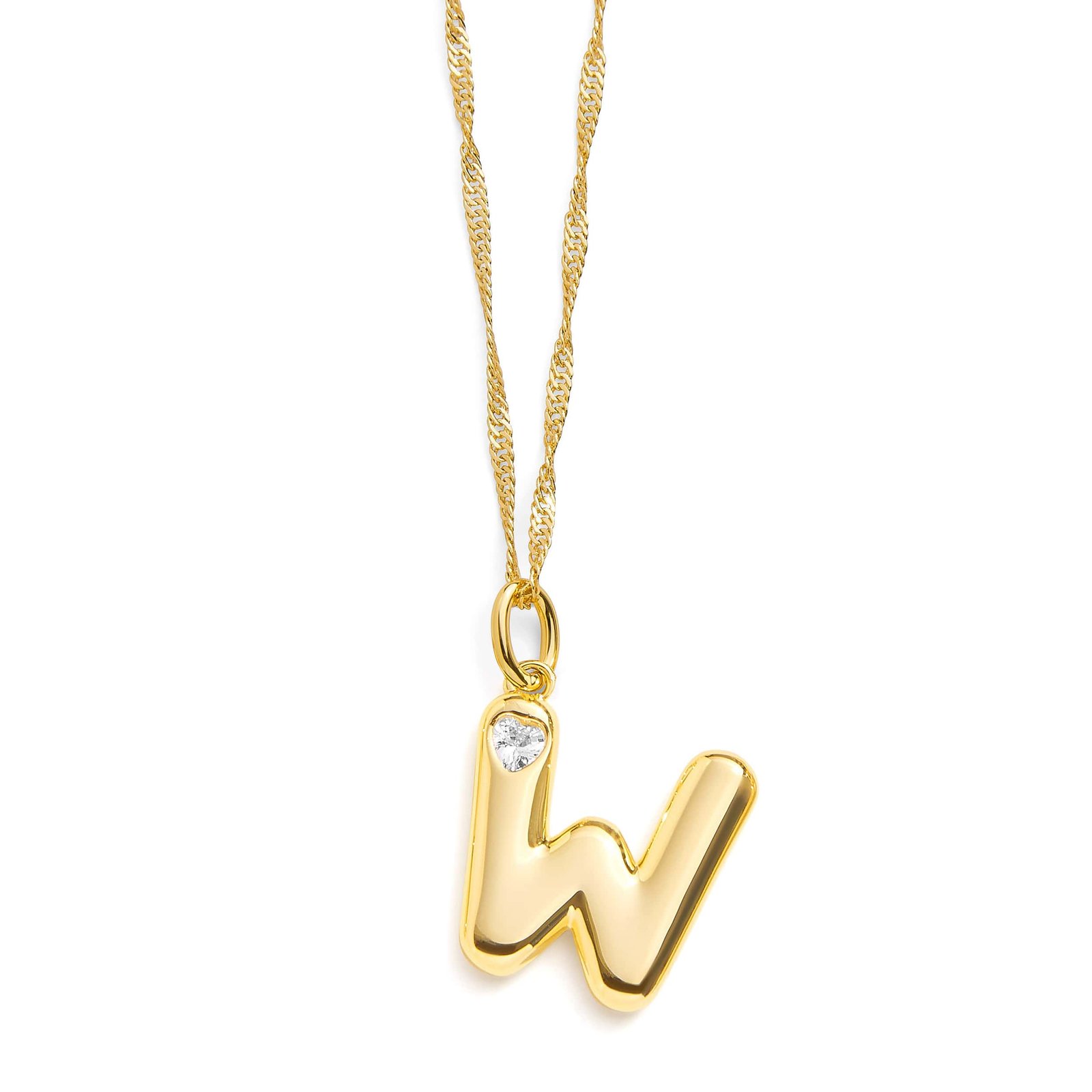 Bubble Letter Initial Necklace - Image 44