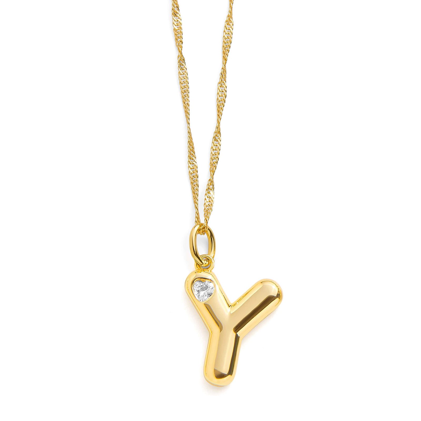 Bubble Letter Initial Necklace - Image 48