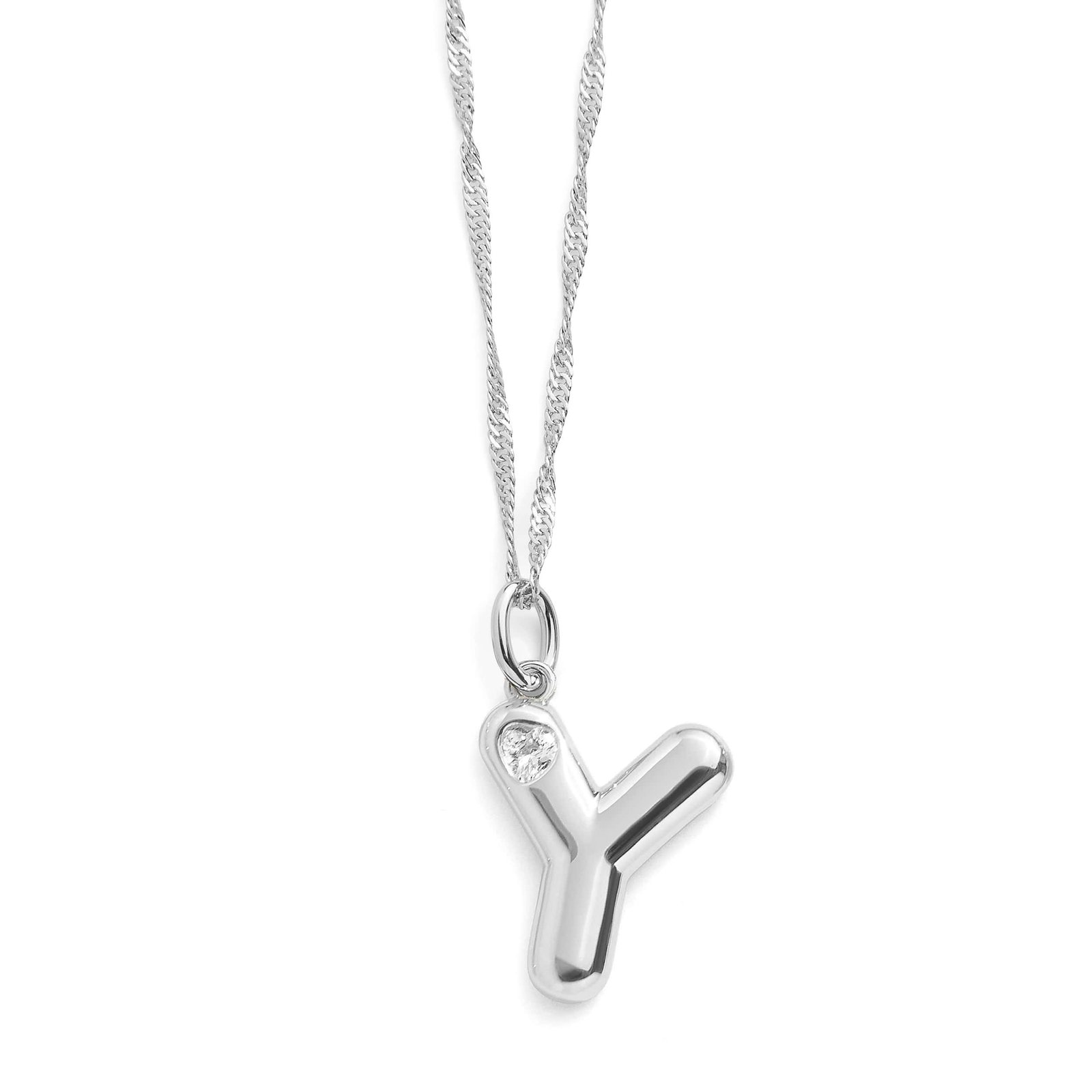 Bubble Letter Initial Necklace - Image 49