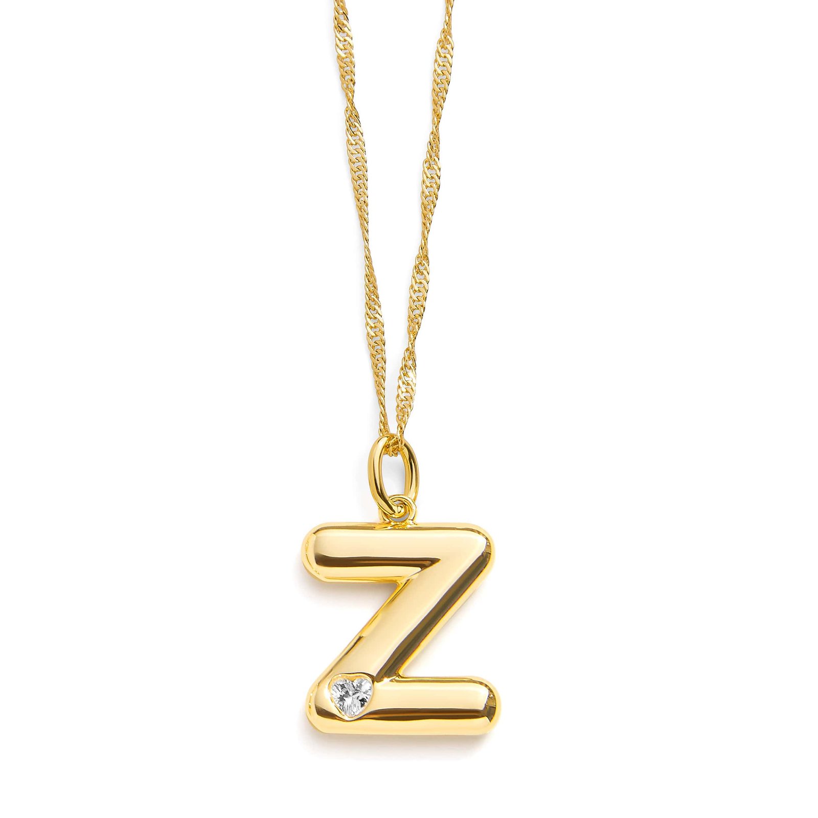 Bubble Letter Initial Necklace - Image 50