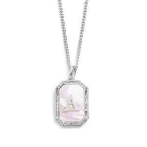Mother Of Pearl Initial Necklace