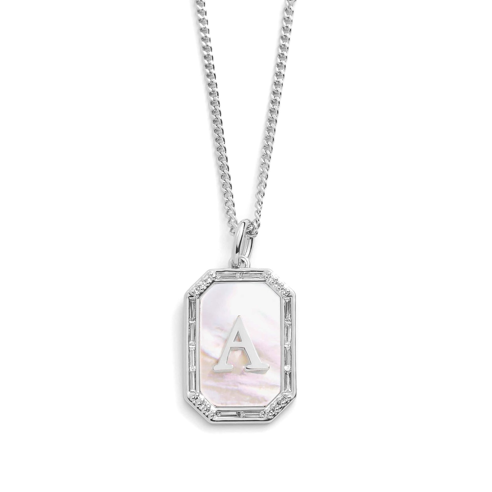 Mother Of Pearl Initial Necklace