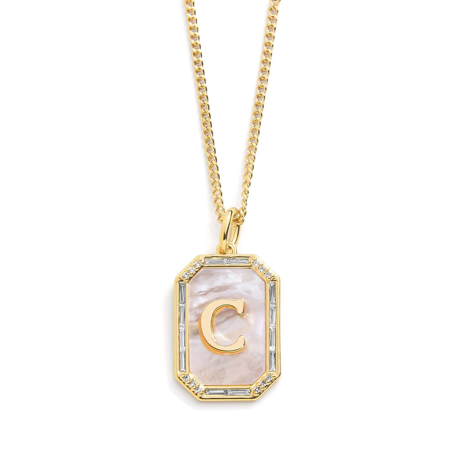 Mother Of Pearl Initial Necklace - Image 5