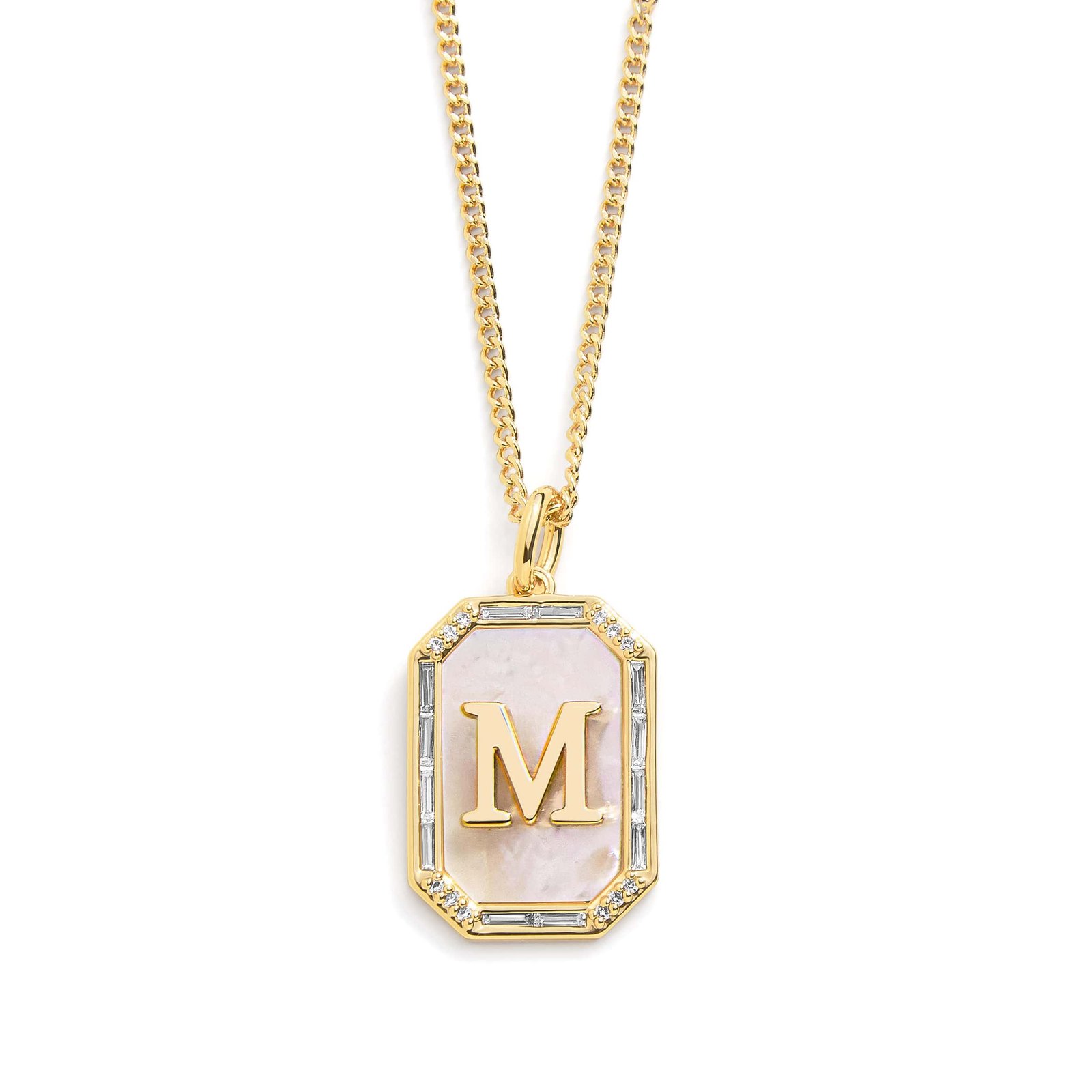 Mother Of Pearl Initial Necklace - Image 25