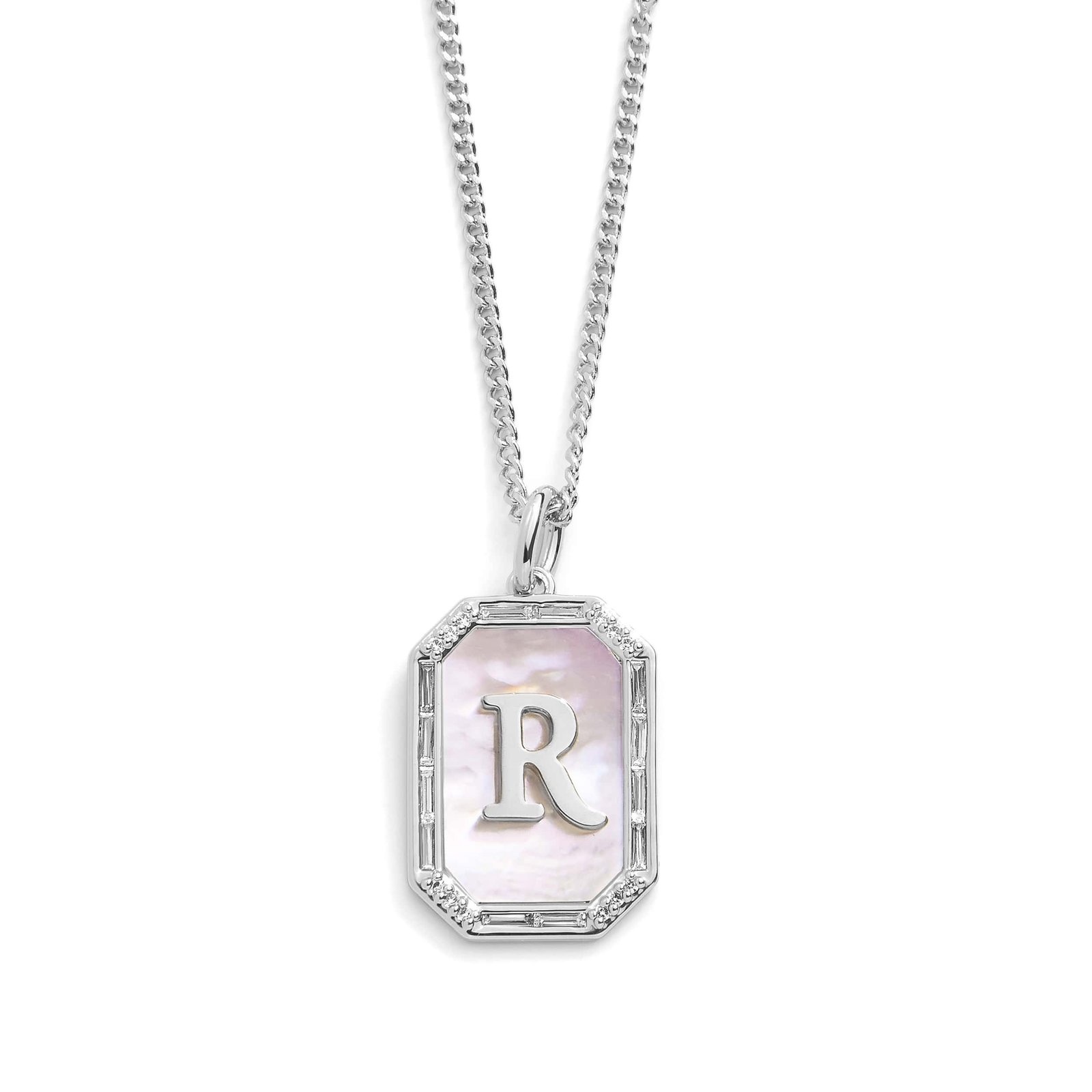 Mother Of Pearl Initial Necklace - Image 36
