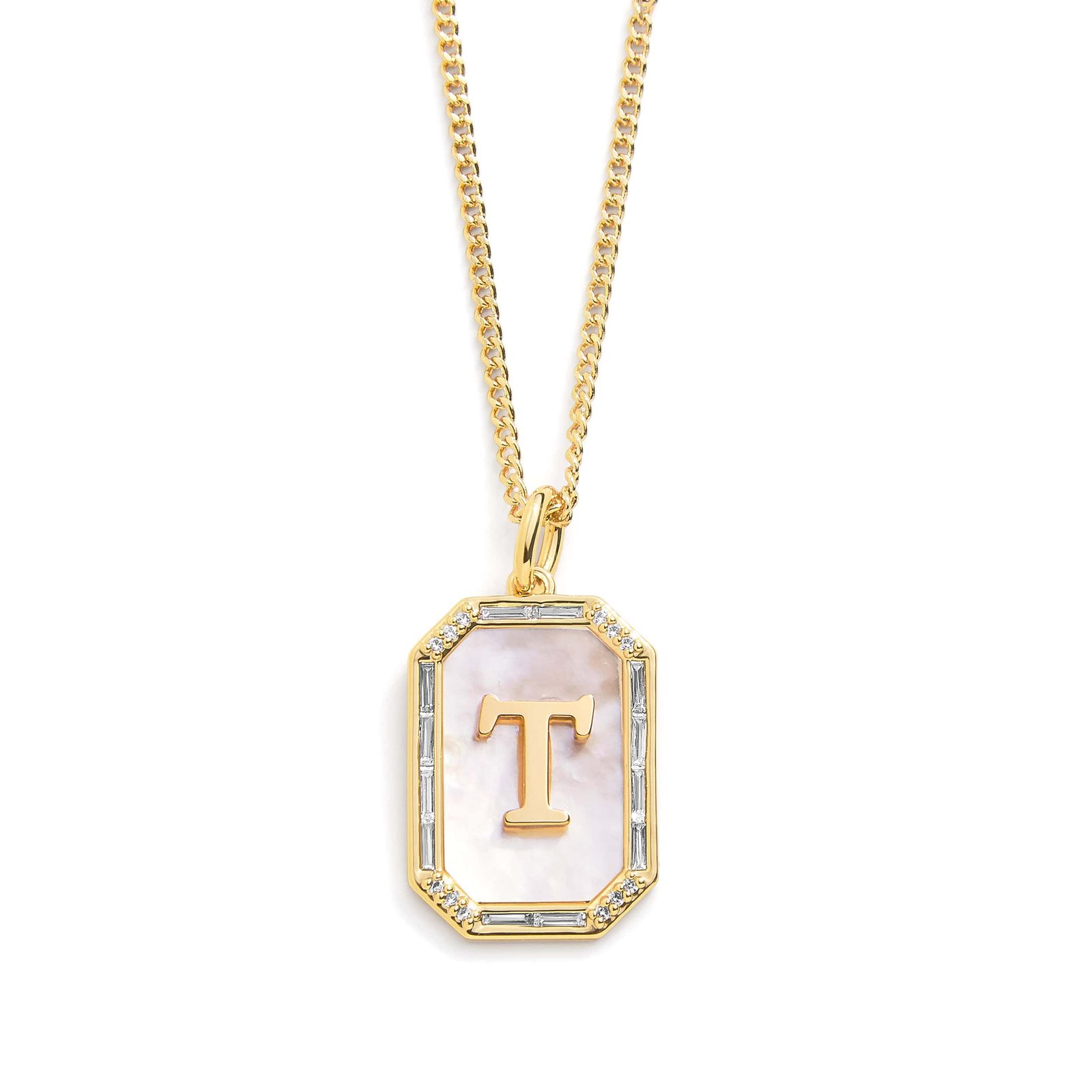 Mother Of Pearl Initial Necklace - Image 39