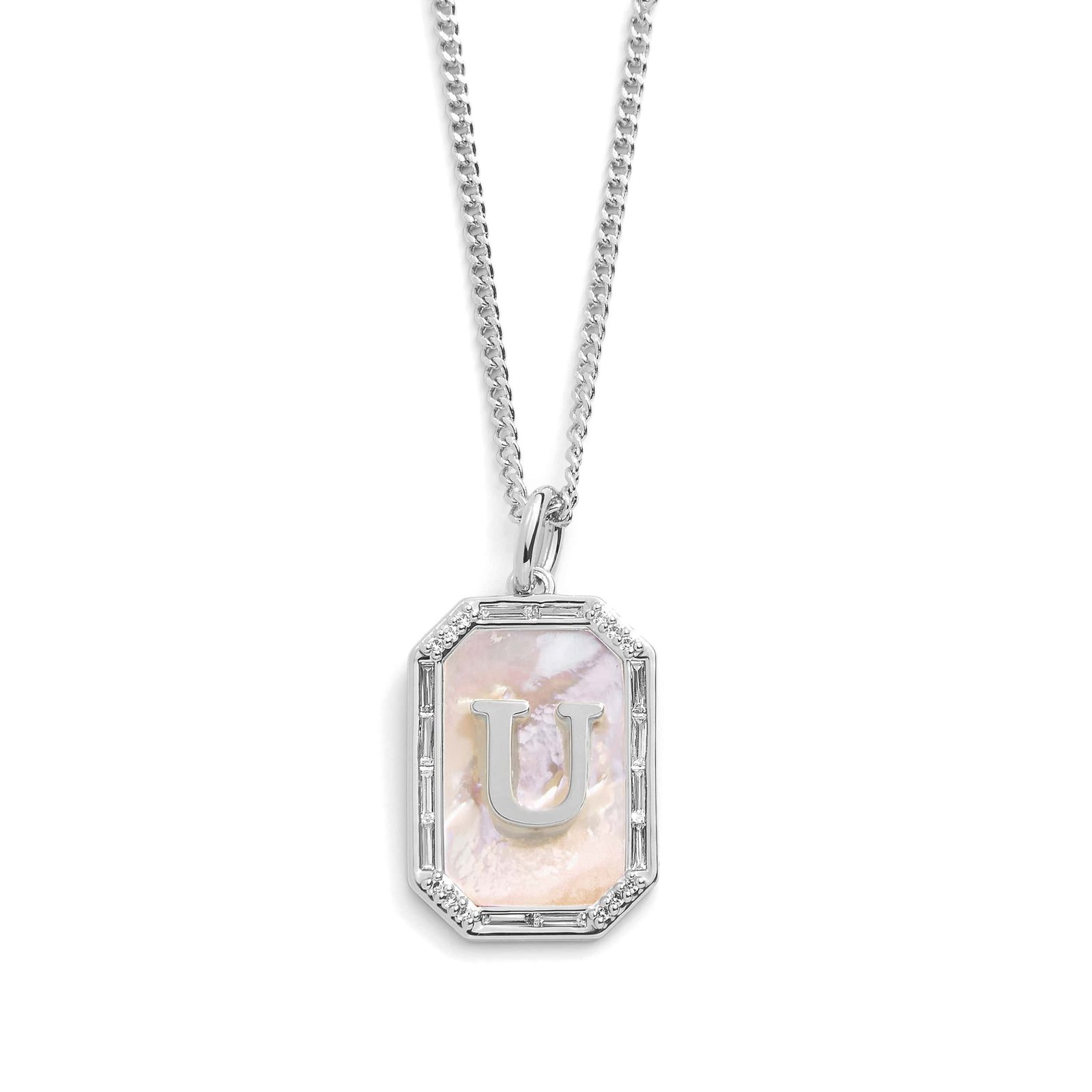 Mother Of Pearl Initial Necklace - Image 42
