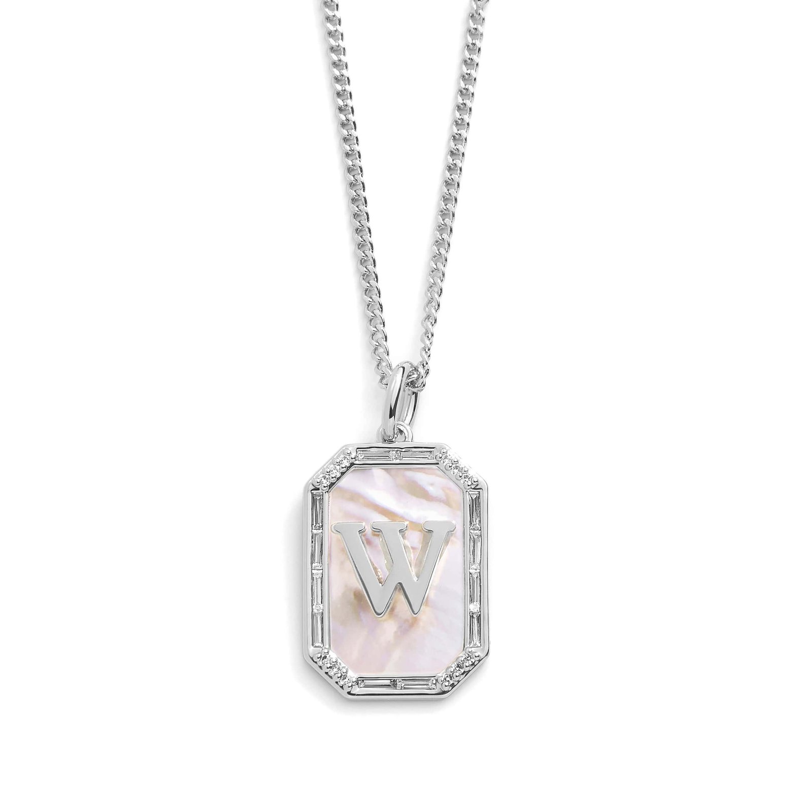 Mother Of Pearl Initial Necklace - Image 46