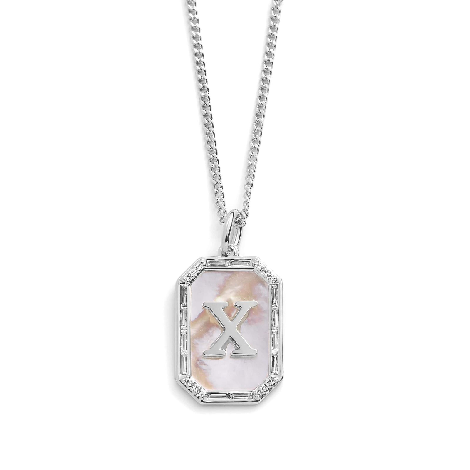 Mother Of Pearl Initial Necklace - Image 48