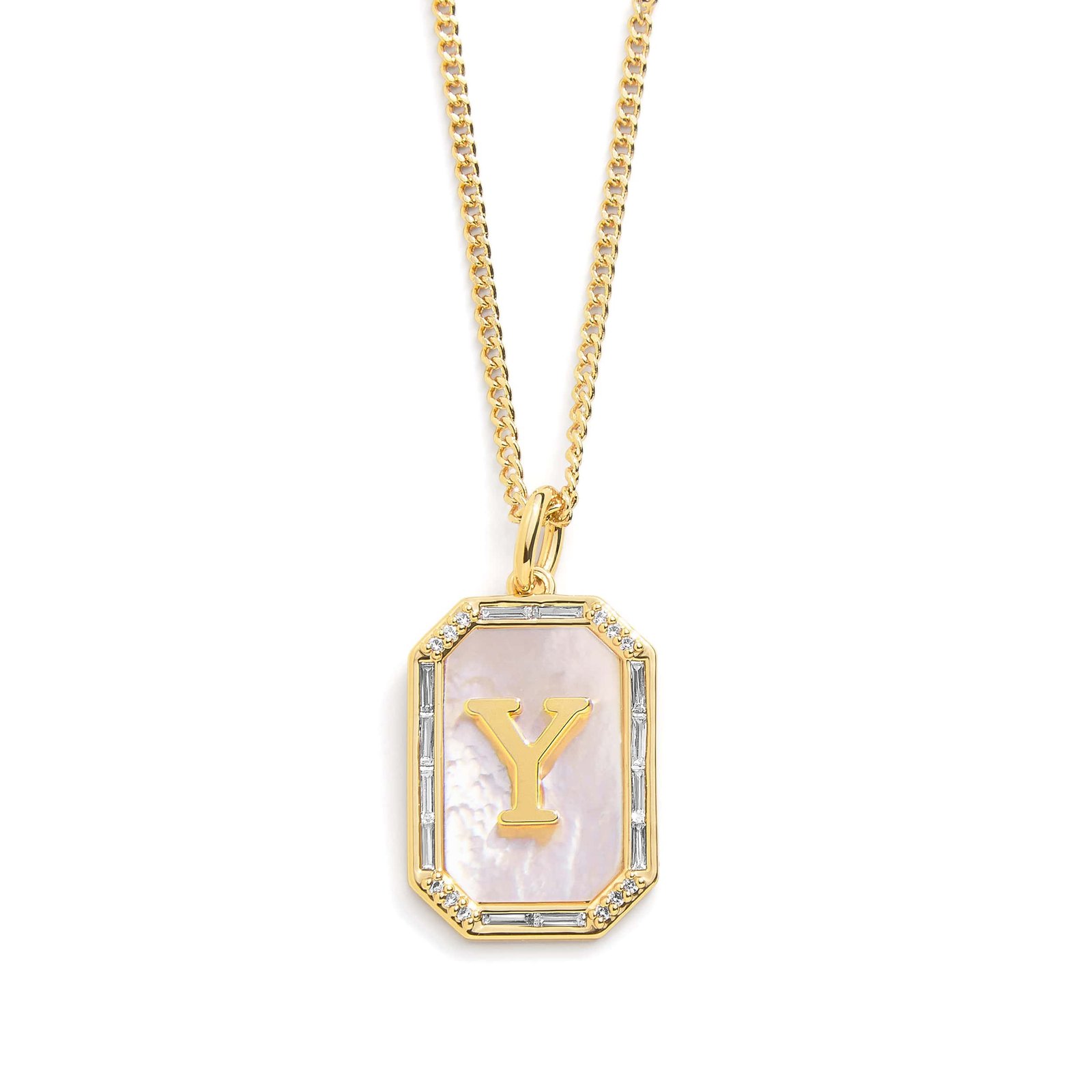 Mother Of Pearl Initial Necklace - Image 49