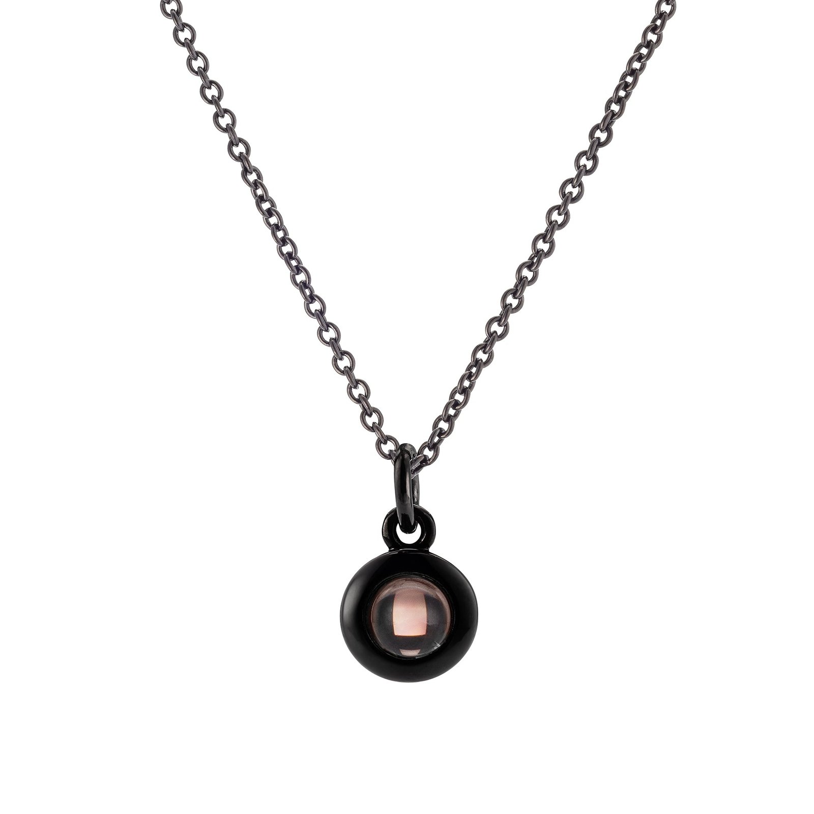 Personalized Circle Photo Necklace - Image 4