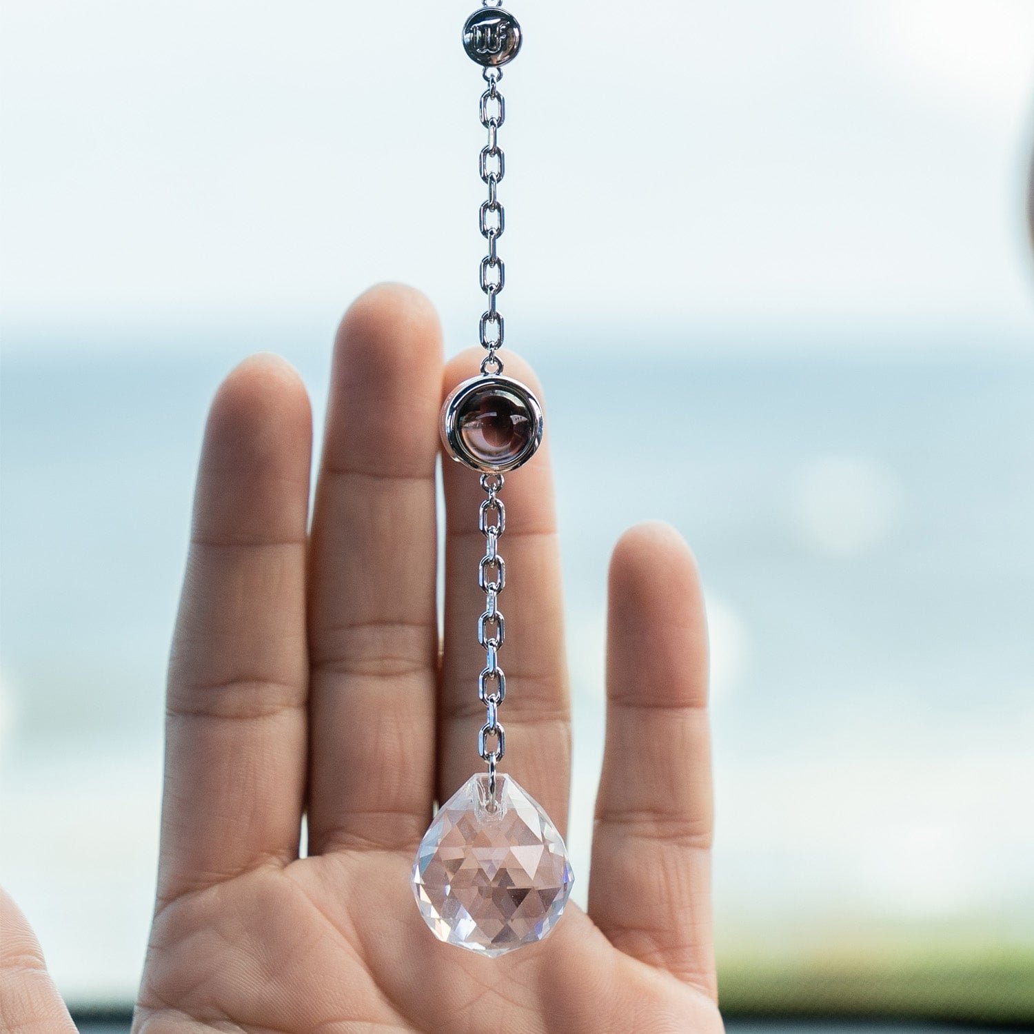 Personalized Circle Photo Sun Catcher - Image 3