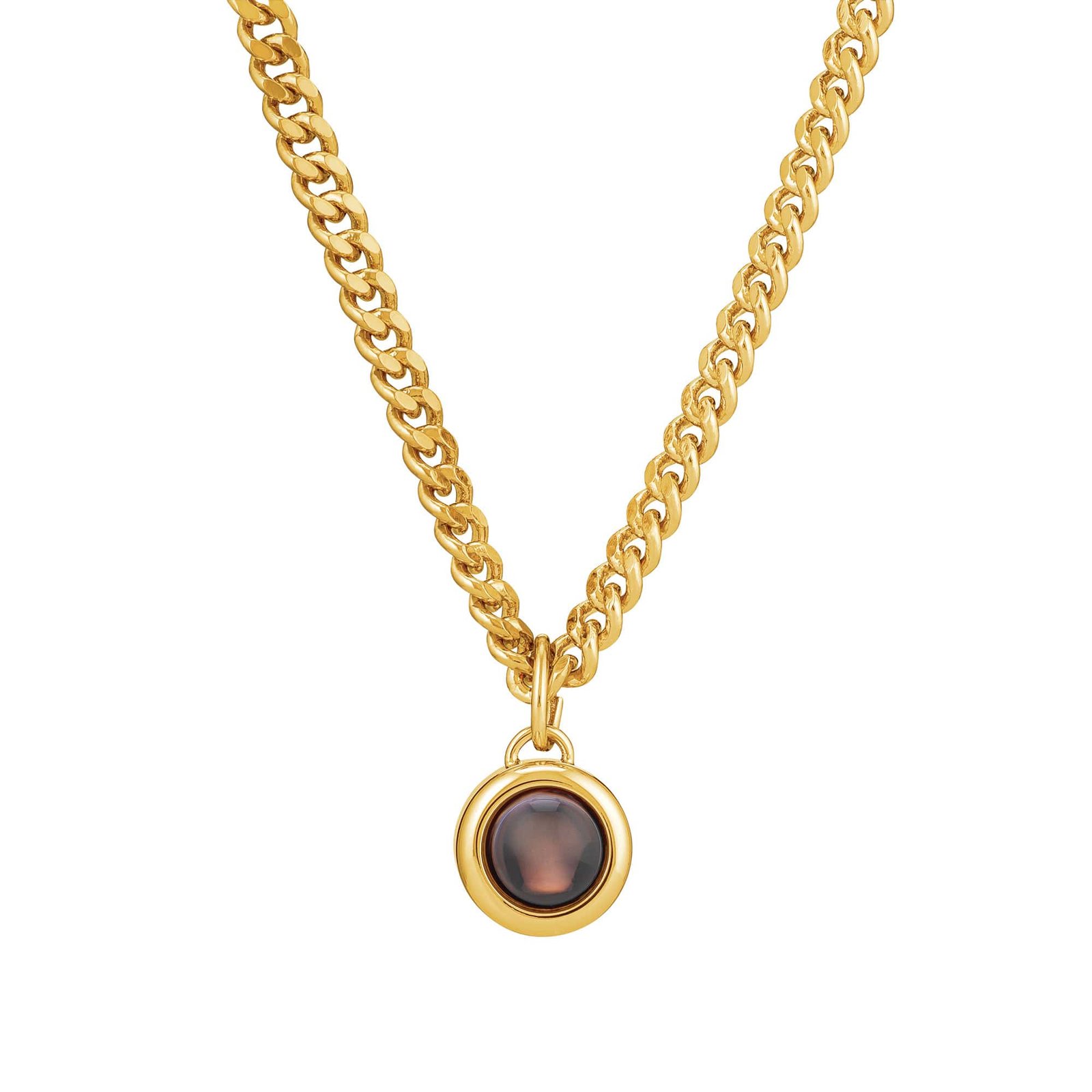 Personalized Curb Chain Photo Necklace - Image 3