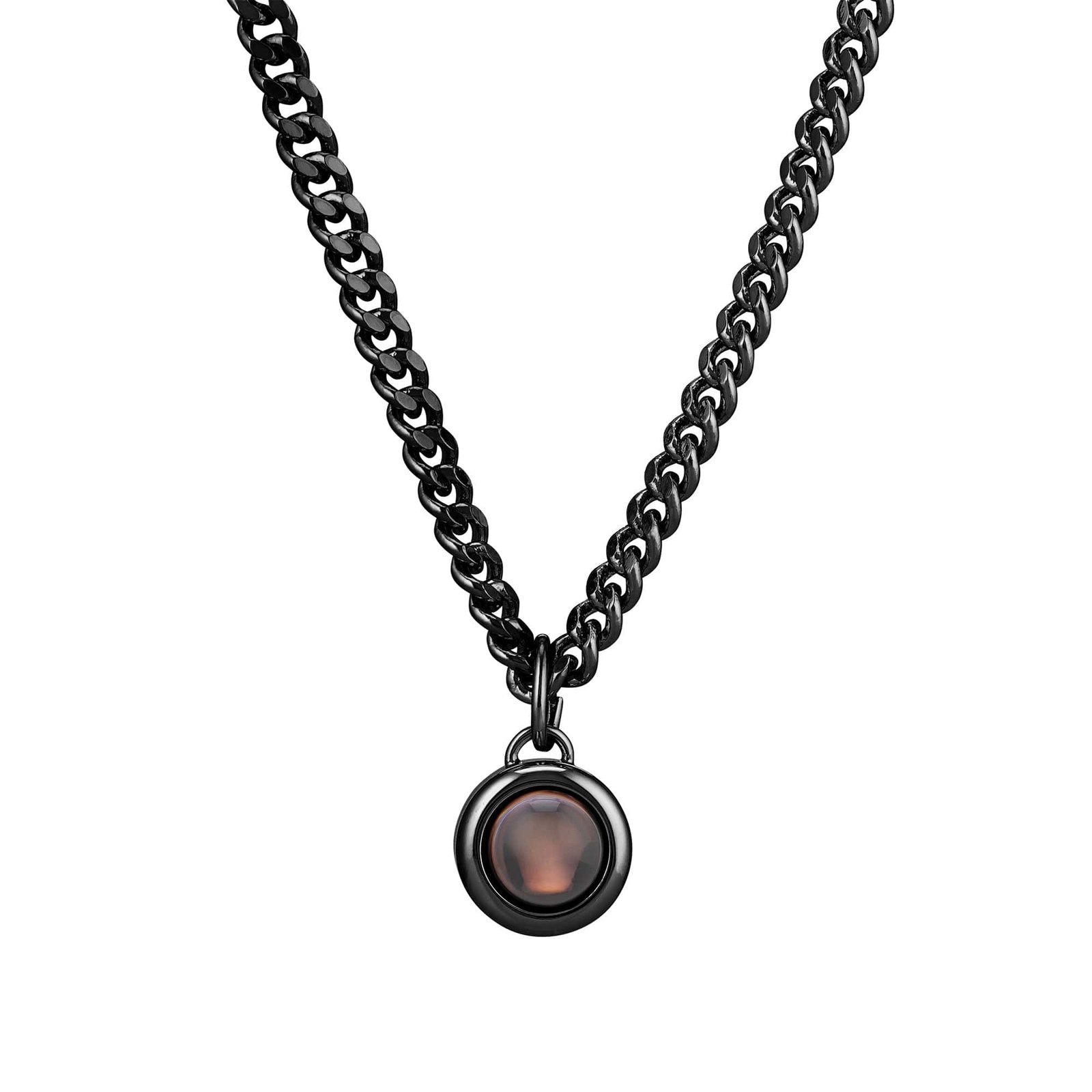 Personalized Curb Chain Photo Necklace - Image 2