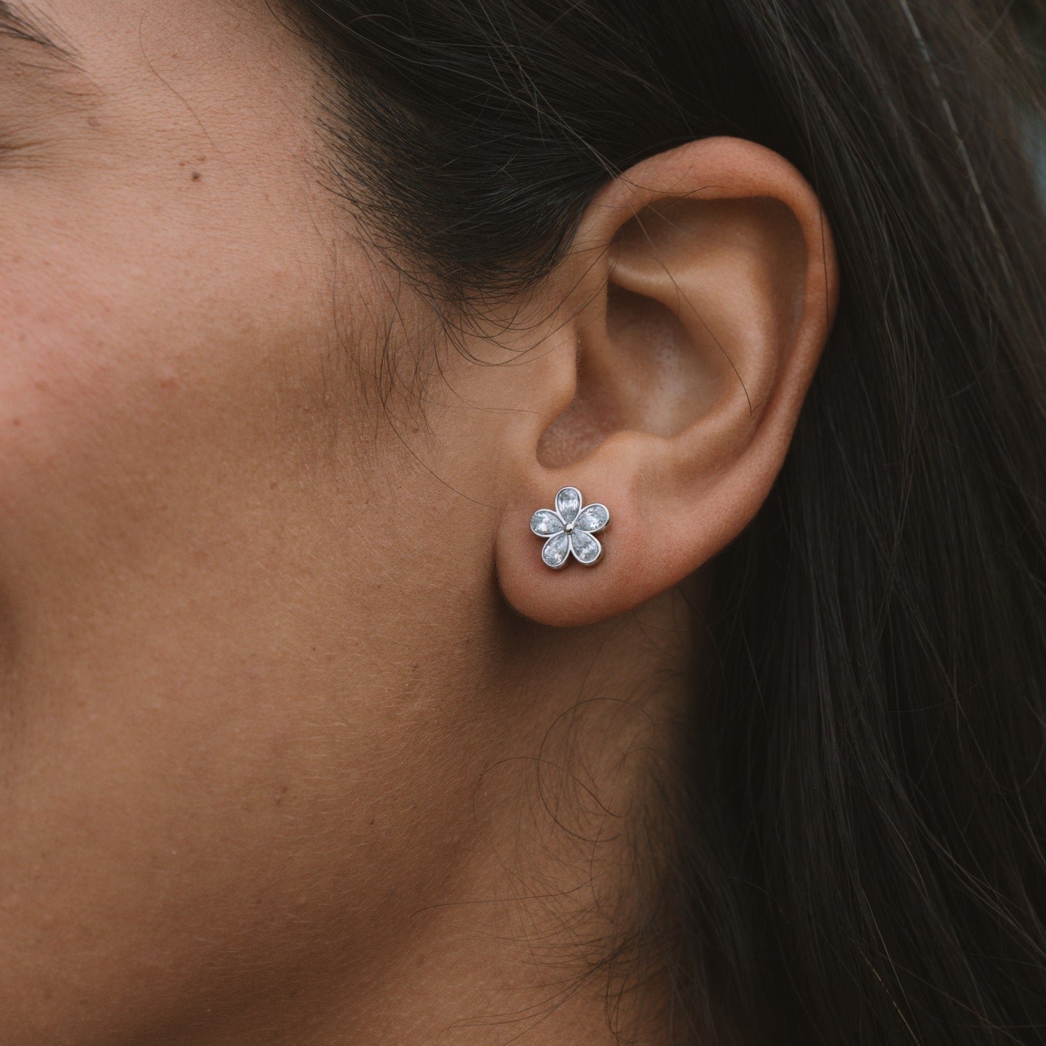 Crystal Flower Earrings - Image 2