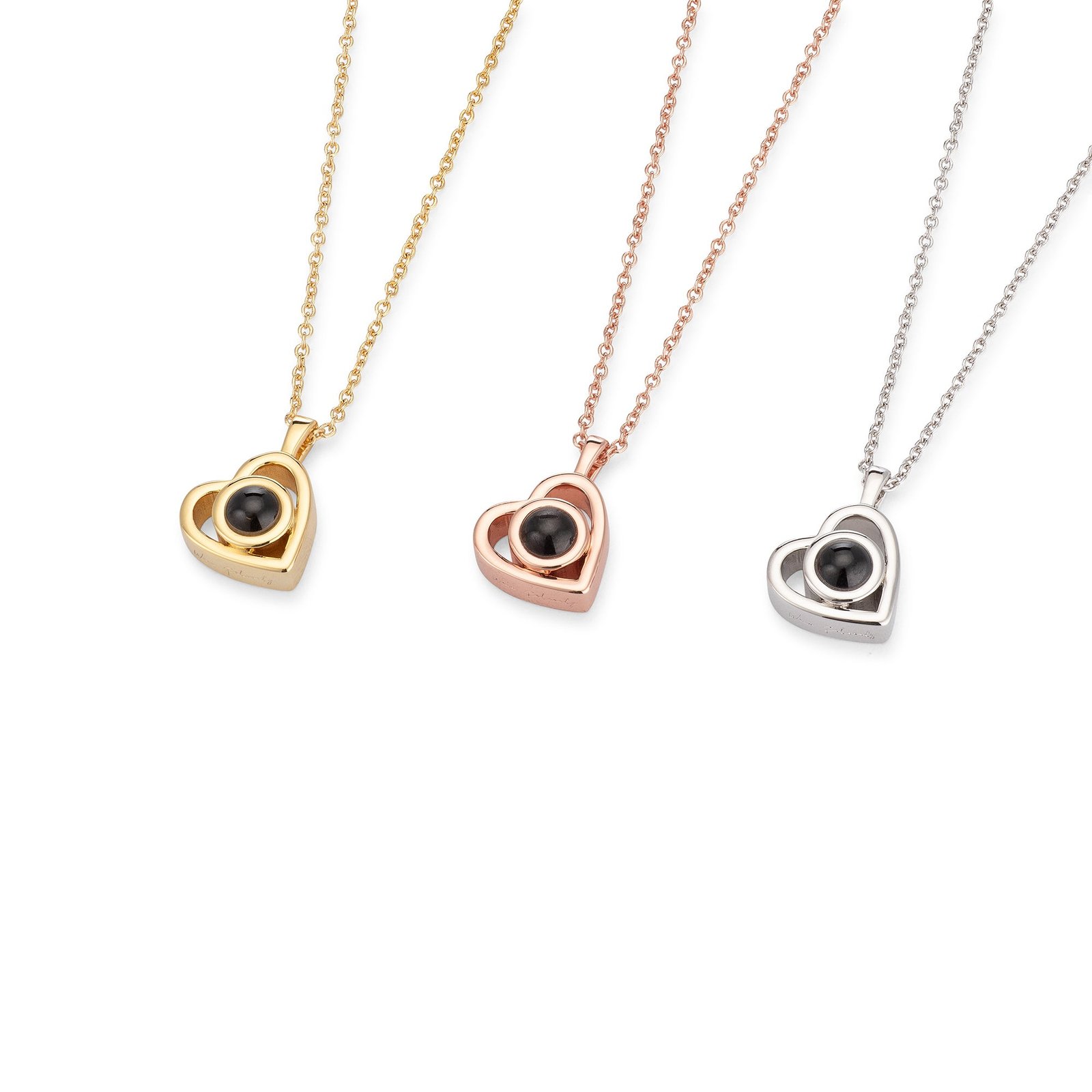 Personalized Heart Photo Necklace - Image 5