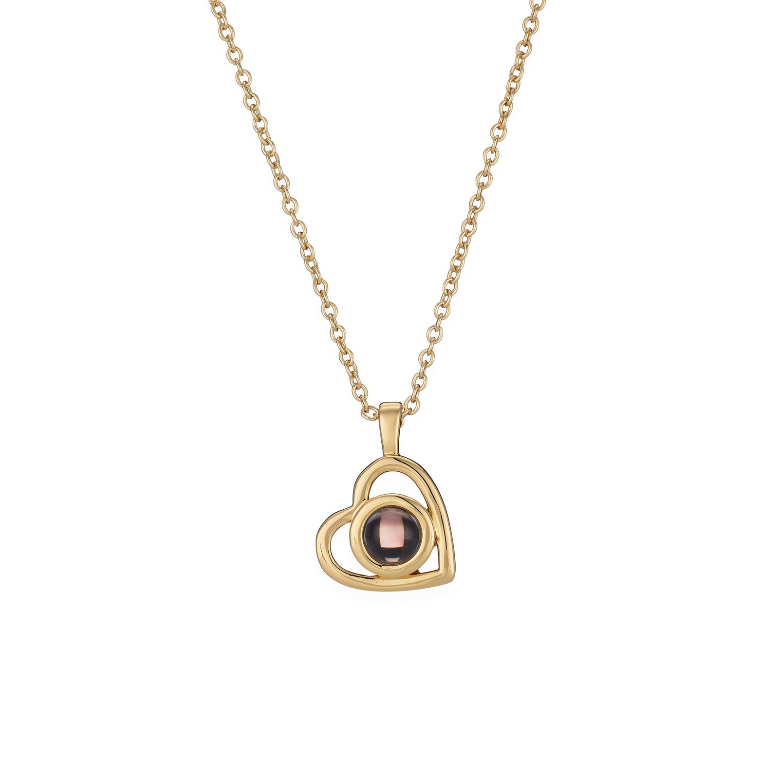Personalized Heart Photo Necklace - Image 3