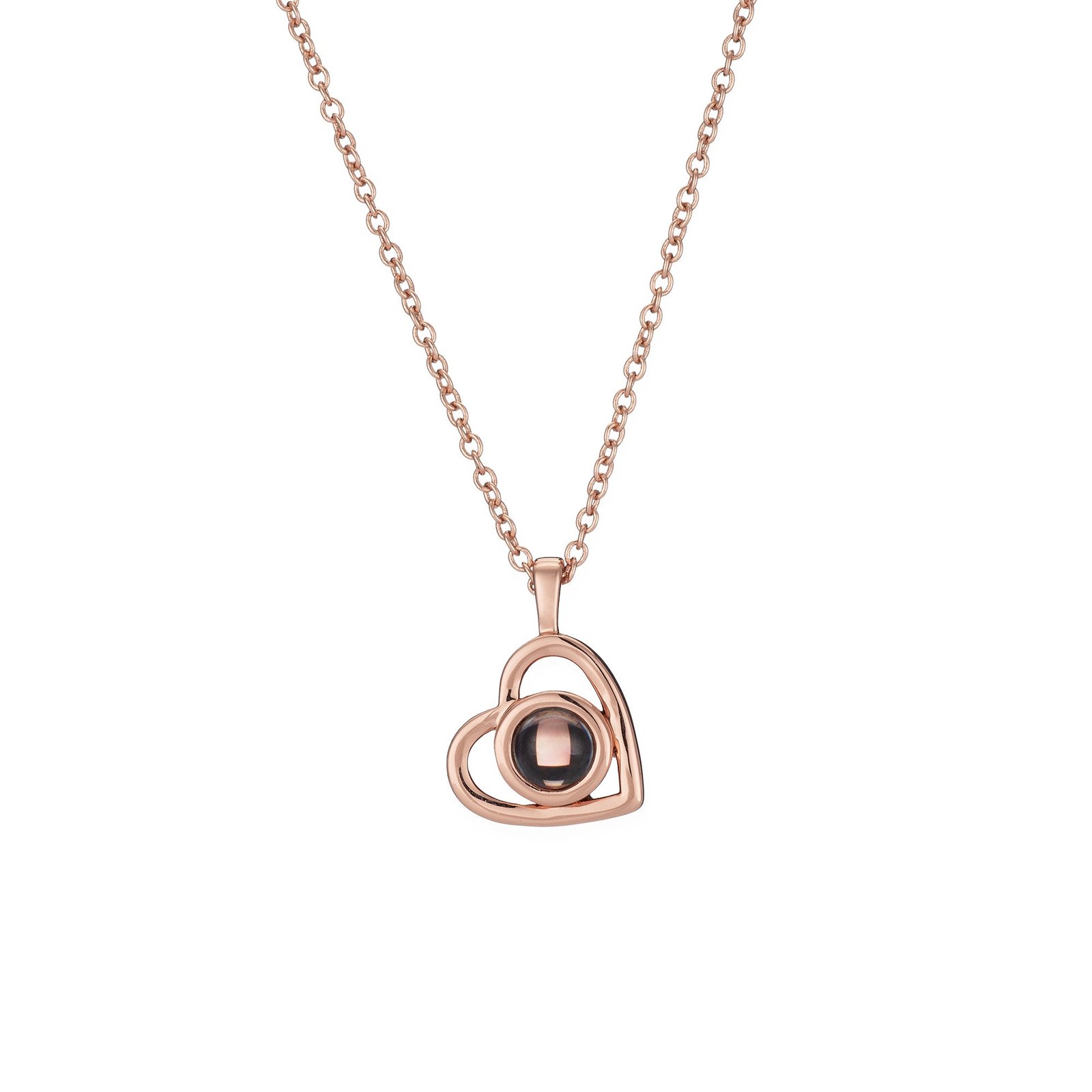 Personalized Heart Photo Necklace - Image 4