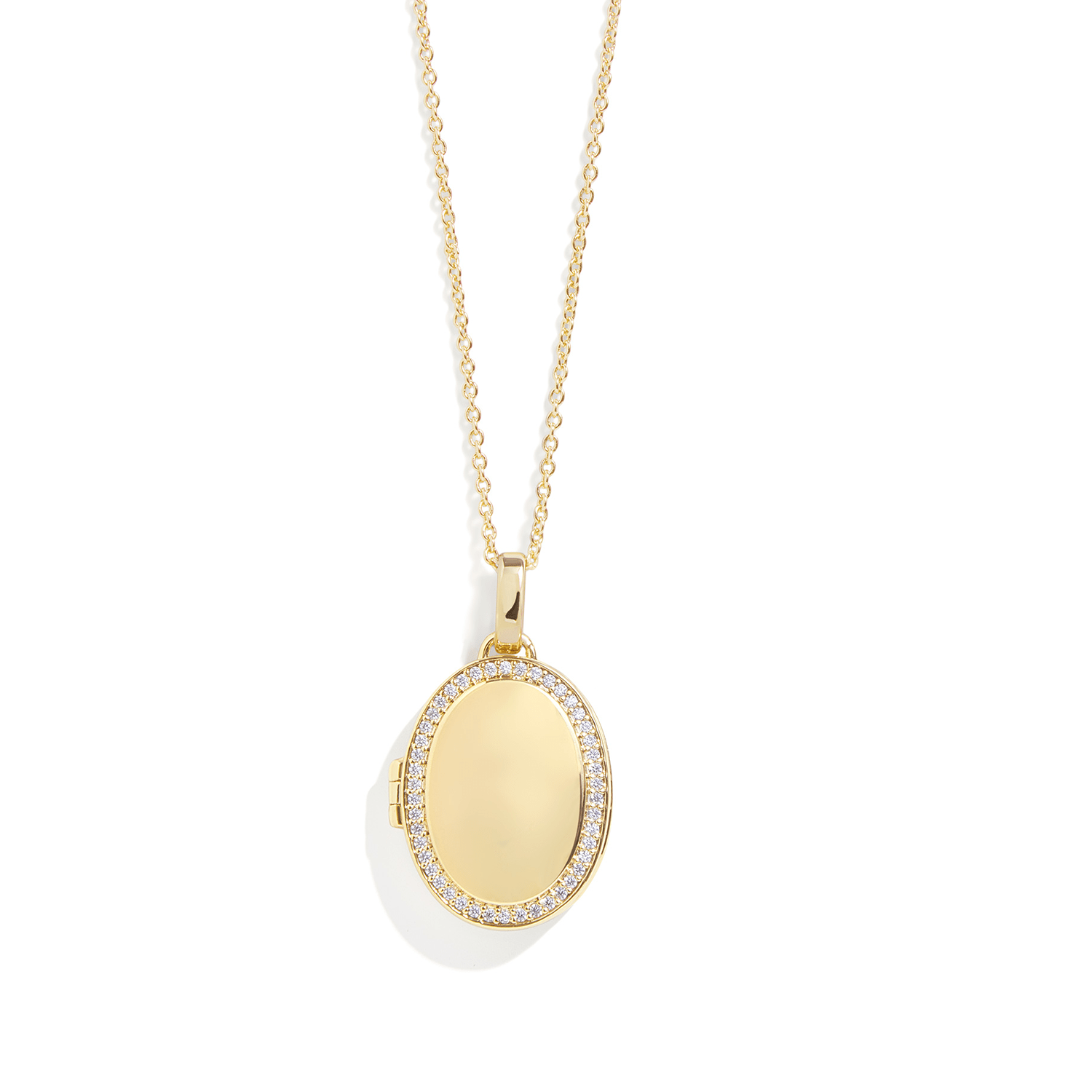 Personalized Oval Locket Necklace - Image 3