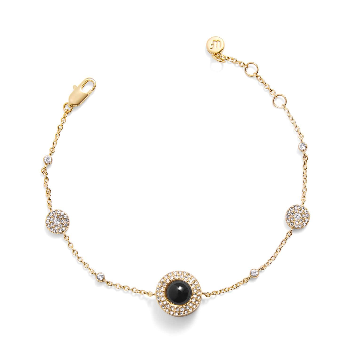 Personalized Pavé Circle Photo Station Bracelet - Image 2