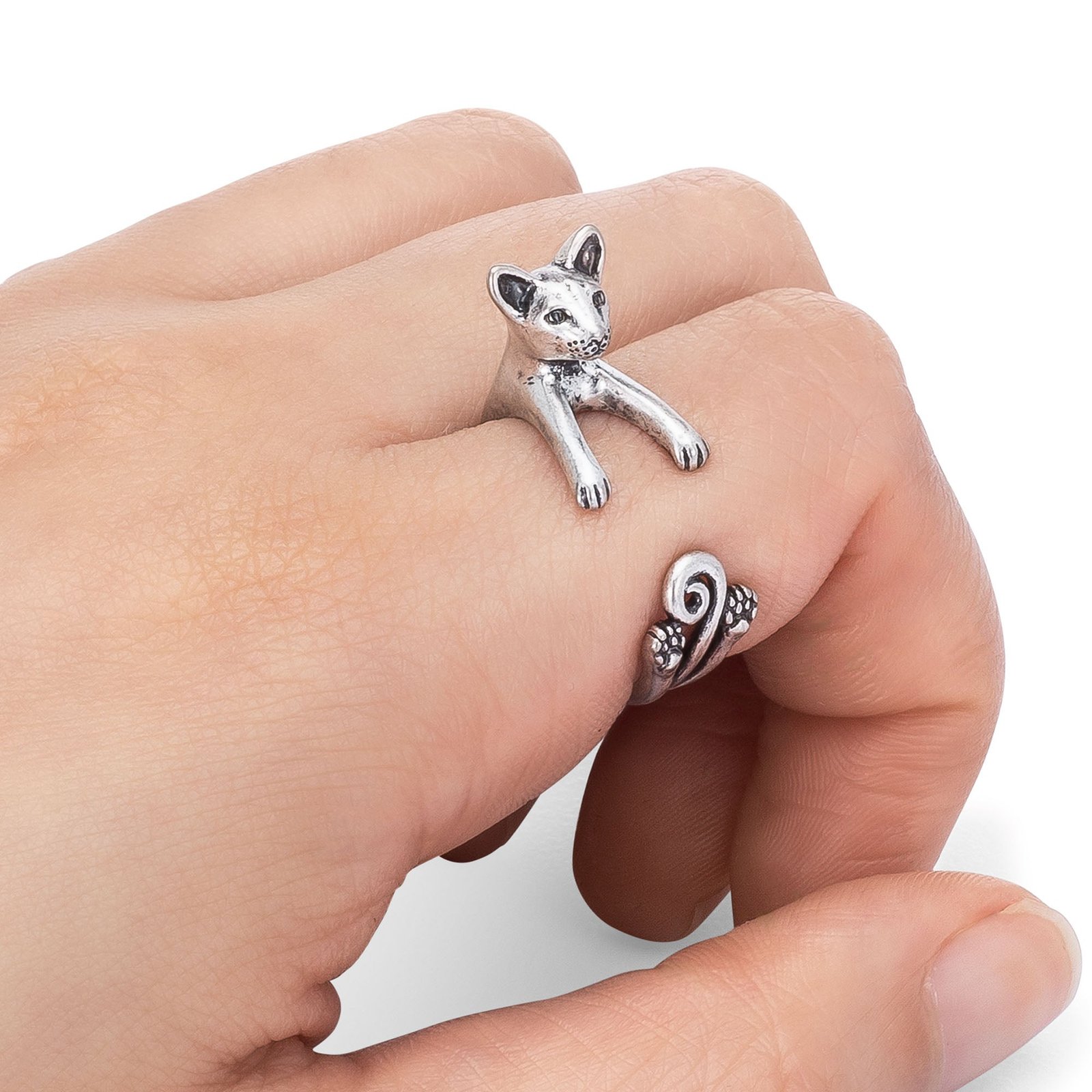 Siamese Cat Wrap Ring - Image 2