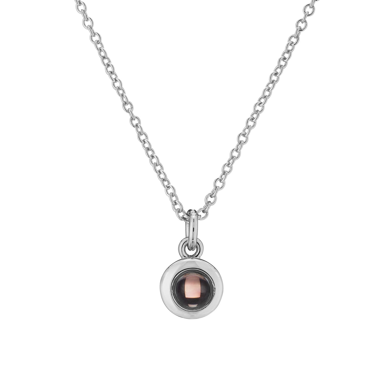 Personalized Circle Photo Necklace - Image 2